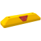 Park and guide barrier | 0.55 m, yellow with red reflectors, made of HDPE, | 2 red prismatic reflectors pre-assembled, | 2 holes for screwing on
